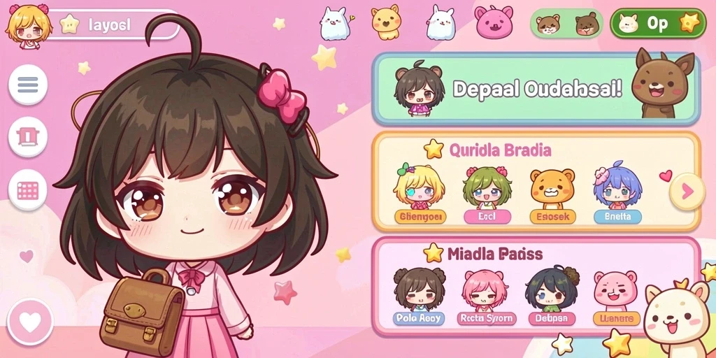 prg007 - Karakter pemain yang bisa disesuaikan dengan berbagai pilihan.